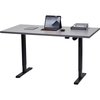 We'Re It Lift it, 60"x30" Electric Sit Stand Desk, Effortless Touch Up/Down, Grey Strand Top, Black Base VL12BLK6030-8827